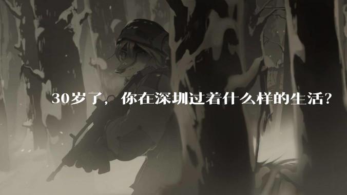 30岁了，你在深圳过着什么样的生活？